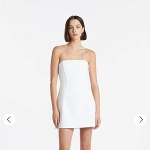 SIR strapless ivory mini dress